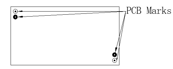在有貼片的PCB板上，為提高貼片元件的貼裝的準(zhǔn)確性，一般要求在貼片層對(duì)角端放置兩個(gè)校正標(biāo)記(MarkS)點(diǎn)