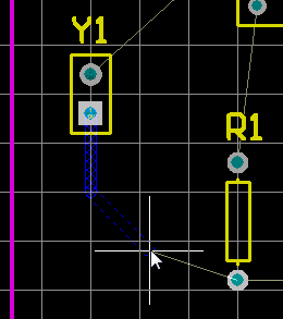  圖26 手動(dòng)布線檢查文檔工作區(qū)底部的層標(biāo)簽。