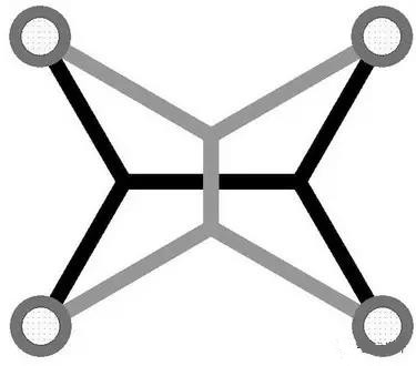 灰色Steiner樹不是最優(yōu)的，但黑色Steiner樹是最優(yōu)的。